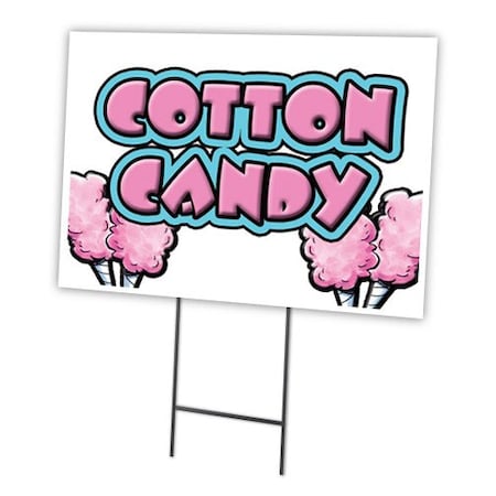 Cotton Candy Yard Sign & Stake Outdoor Plastic Coroplast Window